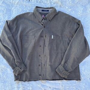 Chaps Ralph Lauren 90s Cropped Button Up Shirt Size Large